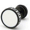 Malejewels Clou d'oreille FLAT ETHNIC Noir-Blanc
